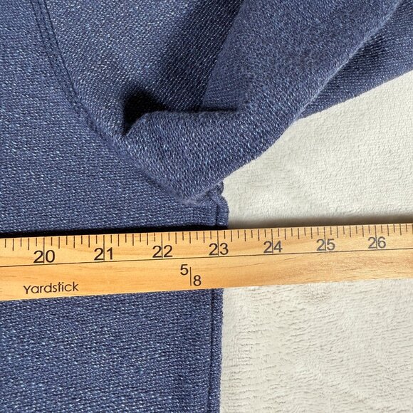 Marine Layer Sweater Men Size L Blue Long Sleeve Pullover Mock Neck 1/3 Button - Picture 3 of 9